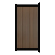 Poort Profi-Fence | 125x186cm | Natural Savanna Brown | Verticaal | Zwart aluminium frame
