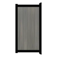 Poort Profi-Fence | 125x186cm | Natural Light Grey | Verticaal | Zwart aluminium frame