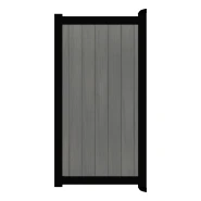 Poort Profi-Fence | 97x197cm | Natural Cloudy Grey | Verticaal | Zwart aluminium frame