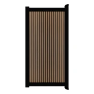 Poort Profi-Fence | 97x197cm | Rhombus Stripe | Verticaal | Zwart aluminium frame