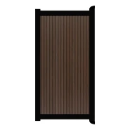 Poort Profi-Fence | 125x197cm | Rhombus Savanna Brown | Verticaal | Zwart aluminium frame