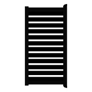 Poort Profi-Fence | 97x186cm | Sight 100 - Black | Horizontaal | Zwart aluminium frame