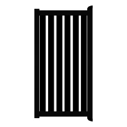 Poort Profi-Fence | 125x197cm | Sight 100 - Black | Verticaal | Zwart aluminium frame