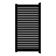 Poort Profi-Fence | 97x186cm | Sight 50 - Black | Horizontaal | Zwart aluminium frame