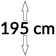 Toeslag poort verticaal 195cm hoog Grenen/vuren 140mm tot en met 120cm breed