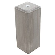 Betonpoer Wit met facet 20x20x50cm schroefdraad M20