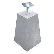*Betonpoer Wit 15/15x24/24x40cm schroefhuls M20