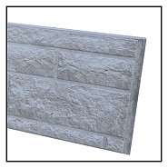 Betonplaat Rotsmotief dubbelzijdig Grijs 184x36x4.8cm (levertijd ca. 4 weken)