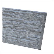 Betonplaat Nostalgie motief dubbelzijdig Grijs 184x36x4,8cm (levertijd ca. 4 weken)