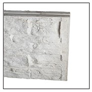 Betonplaat Nostalgie motief dubbelzijdig Wit 184x36x4.8cm