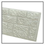 Betonplaat Romaans motief dubbelzijdig Wit 184x36x4.8cm