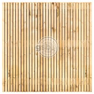 Tuinscherm vuren Schicht 65+3 planks dubbelzijdig 18x45mm rvs genageld 180x180cm vertiicaal