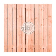 Tuinscherm Douglas geschaafd 23-pl 16mm recht rvs geschroefd 180x180cm Verticaal