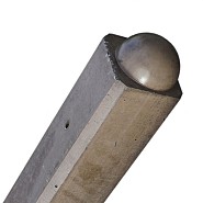 Betonpaal Bruin | met Bol | 10x10cm | Gecoat | hout-beton syteem