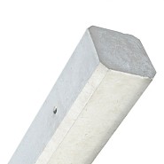 Betonpaal Wit | Plat | 10x10cm | Gecoat | hout-beton syteem