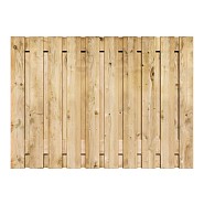 Tuinscherm grenen 21 planks 16mm recht rvs geschroefd 130(H)x180(B)cm verticaal