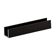 *Profi-Fence Aluminium u-profiel 24x25x1850mm zwart RAL9005 (leverbaar eind september)