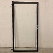 Stalen kader poortframe met 4x u-profiel en aanslaglat 99x190cm Zwart (af fabriek)