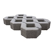 Grastegel beton 60x40x10cm grijs