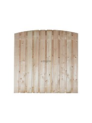 Tuinscherm vuren 21 planks 18mm toog rvs geschroefd 180x180cm verticaal