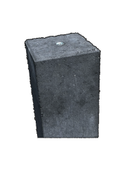 *Betonpoer zwart 20x20x60cm met schroefhuls M16