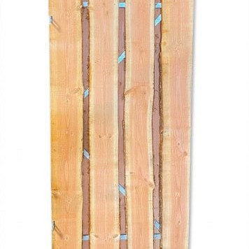 Poort 90cm Schaaldelen Grenen Stalen Frame 90x180cm Verticaal