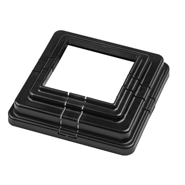 Afdekplaat t.b.v. paalvoet aluminium paal 137x137x38mm