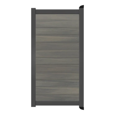 Poort Profi-Fence | 125x175cm | Natural Light Grey | Horizontaal | Antraciet aluminium frame