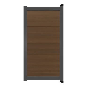 Poort Profi-Fence | 125x186cm | Natural Savanna Brown | Horizontaal | Antraciet aluminium frame