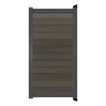 Poort Profi-Fence | 97x186cm | Rhombus Walnut | Horizontaal | Antraciet aluminium frame