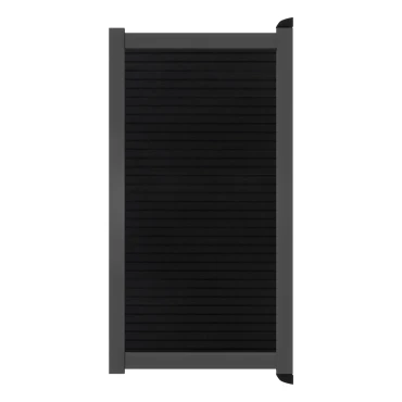 Poort Profi-Fence | 97x186cm | Rhombus Solid Black | Horizontaal | Antraciet aluminium frame
