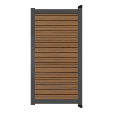 Poort Profi-Fence | 125x197cm | Rhombus Tropical Brown | Horizontaal | Antraciet aluminium frame