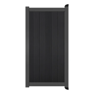 Poort Profi-Fence | 97x186cm | Natural Solid Black | Verticaal | Antraciet aluminium frame