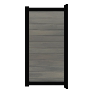 Poort Profi-Fence | 97x186cm | Natural Light Grey | Horizontaal | Zwart aluminium frame