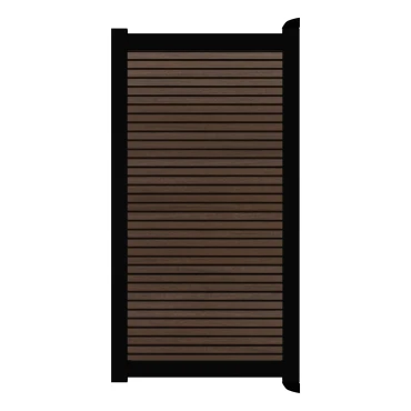 Poort Profi-Fence | 97x197cm | Rhombus Savanna Brown | Horizontaal | Zwart aluminium frame