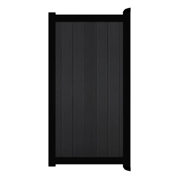 Poort Profi-Fence | 97x186cm | Natural Solid Black | Verticaal | Zwart aluminium frame