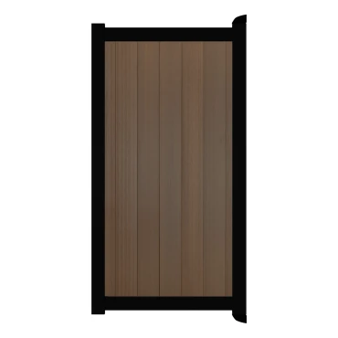 Poort Profi-Fence | 97x186cm | Natural Savanna Brown | Verticaal | Zwart aluminium frame