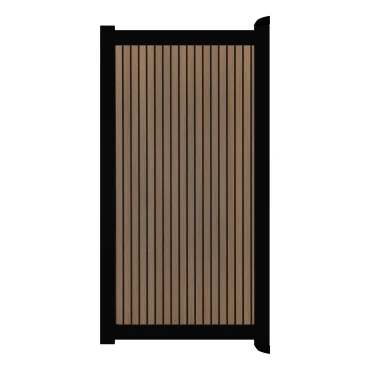 Poort Profi-Fence | 97x186cm | Rhombus Stripe | Verticaal | Zwart aluminium frame