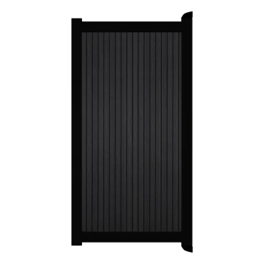 Poort Profi-Fence | 125x186cm | Rhombus Solid Black | Verticaal | Zwart aluminium frame