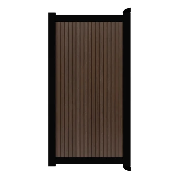 Poort Profi-Fence | 97x186cm | Rhombus Savanna Brown | Verticaal | Zwart aluminium frame
