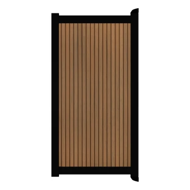 Poort Profi-Fence | 97x197cm | Rhombus Tropical Brown | Verticaal | Zwart aluminium frame