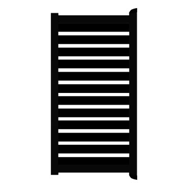 Poort Profi-Fence | 97x197cm | Sight 100 - Black | Horizontaal | Zwart aluminium frame