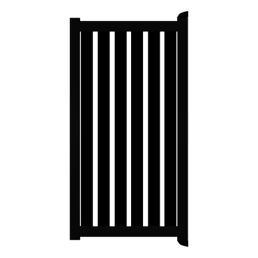 Poort Profi-Fence | 97x197cm | Sight 100 - Black | Verticaal | Zwart aluminium frame