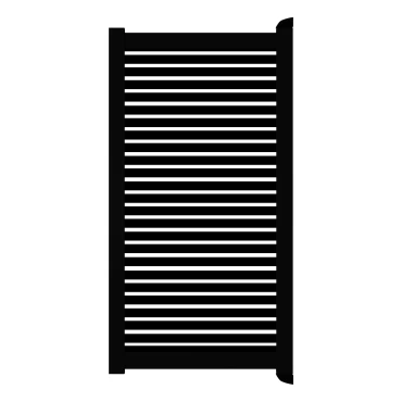 Poort Profi-Fence | 125x197cm | Sight 50 - Black | Horizontaal | Zwart aluminium frame