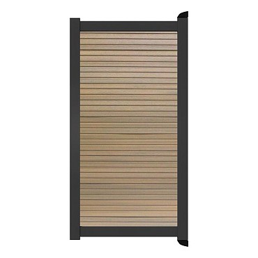 Poort Profi-Fence | 125x175cm | Rhombus Mocca | Horizontaal | Antraciet aluminium frame