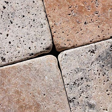 Slates Travertin Scabas Soft finish 60x60x3cm Geslepen en getrommeld