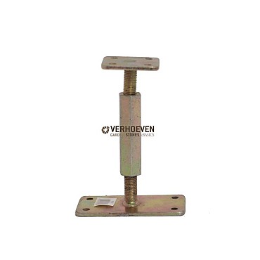 *Paalsteun Carport Voetplaat 80x160-80x80 mm verstelbaar in hoogte verzinkt