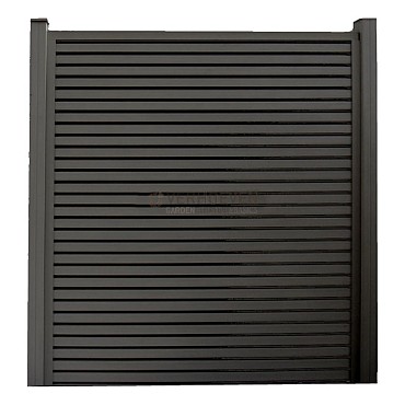 Dual Straight WPC Lamellen scherm Black 200x200cm