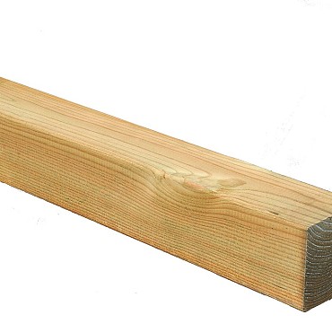 *Vierkantpaal Grenen 88x88x2100mm. Geimpregneerd