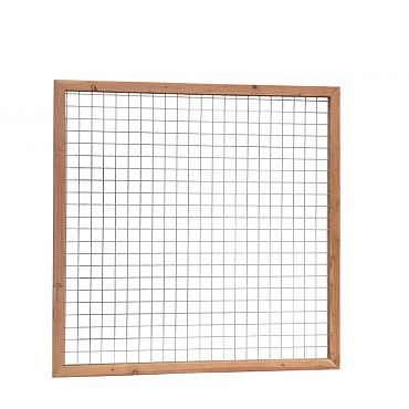 *Zwart gaaspaneel trellis maas 7.5x7.5cm met douglas kader 180x180cm